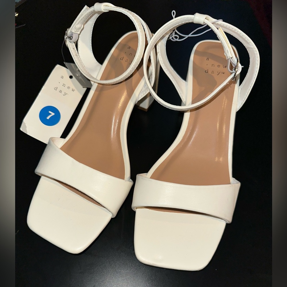 white heels/sandals